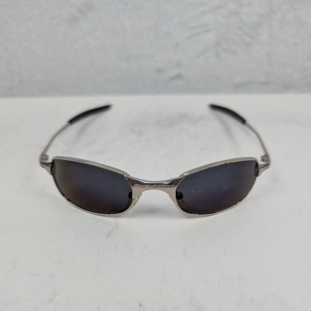 VTG Oakley Square Wire 2.0 Standard Hinges Blue Iridium Frames Only 05-677 Y2K